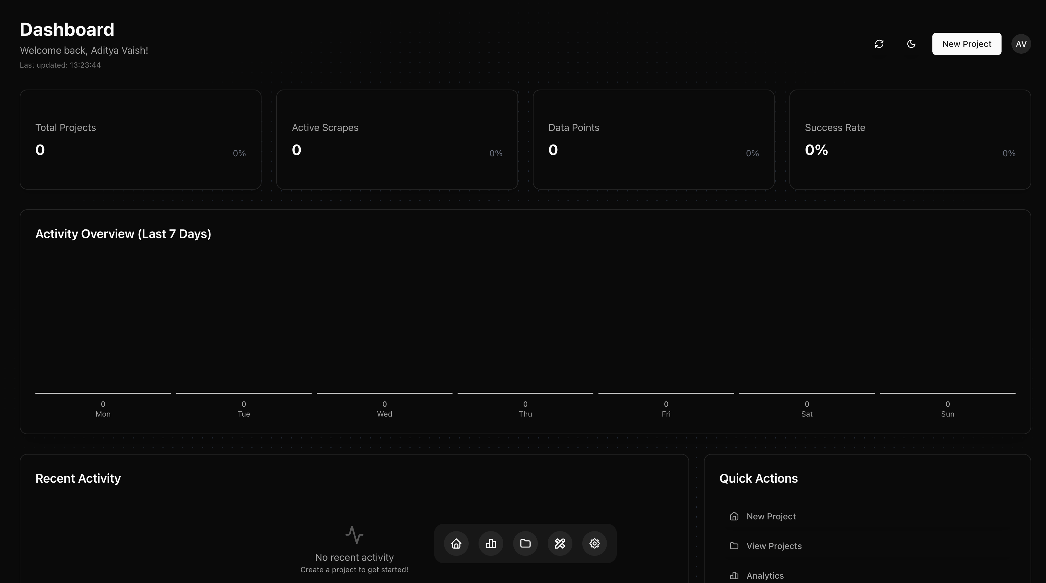 Keradon dashboard screenshot